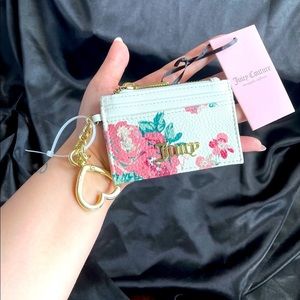 Juicy Couture white floral card colder